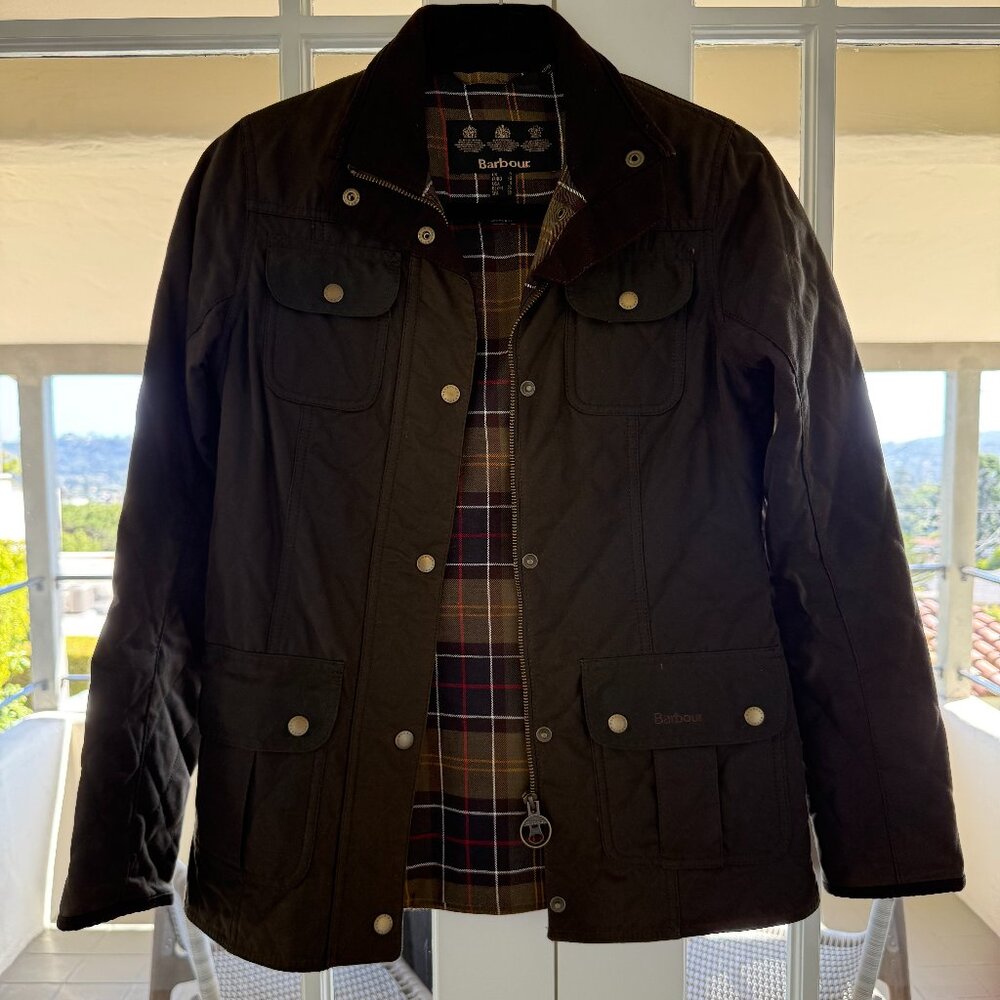 Barbour Waxed Quilted Jacket - Picture 8 of 9